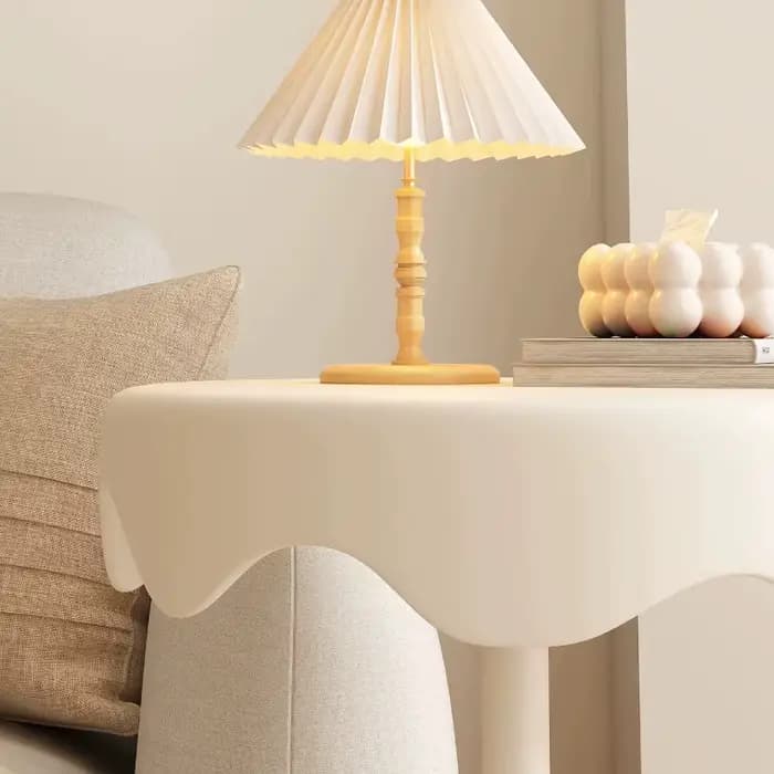 Table basse rose mignonne, ronde, pas chère, pour chambre à coucher, style crème moderne, table basse pour salon, meubles Dopamine