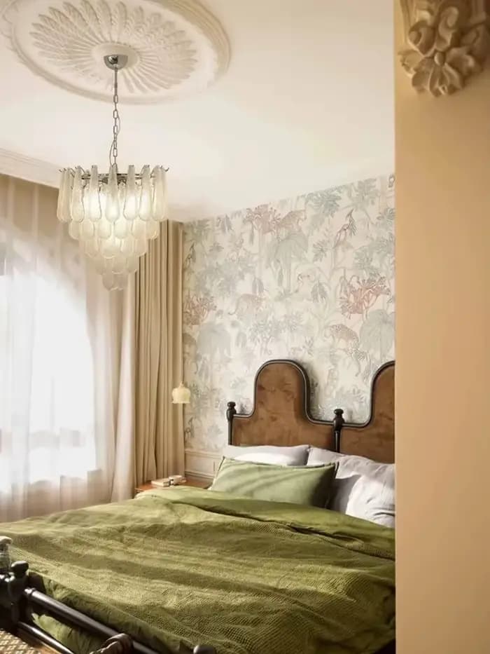 Français luxe moderne maison déco feuille de verre colorisé lampes suspendues Suspension Luminaire Lampen pour salon