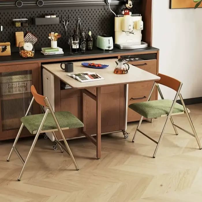 Table de salle à manger carrée compacte pour cuisine
