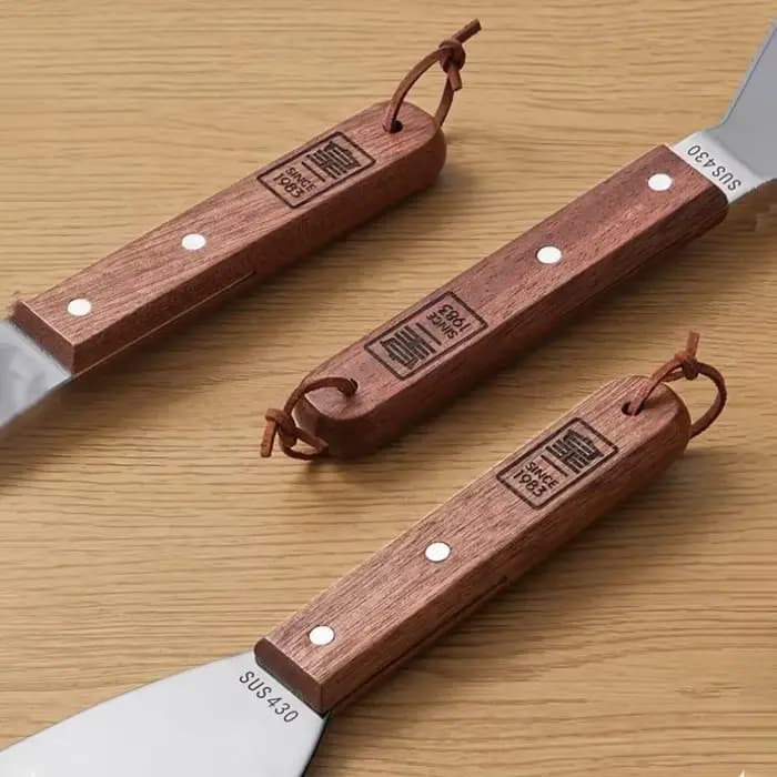 COOKER KING Spatule et grattoir à gril en acier inoxydable
