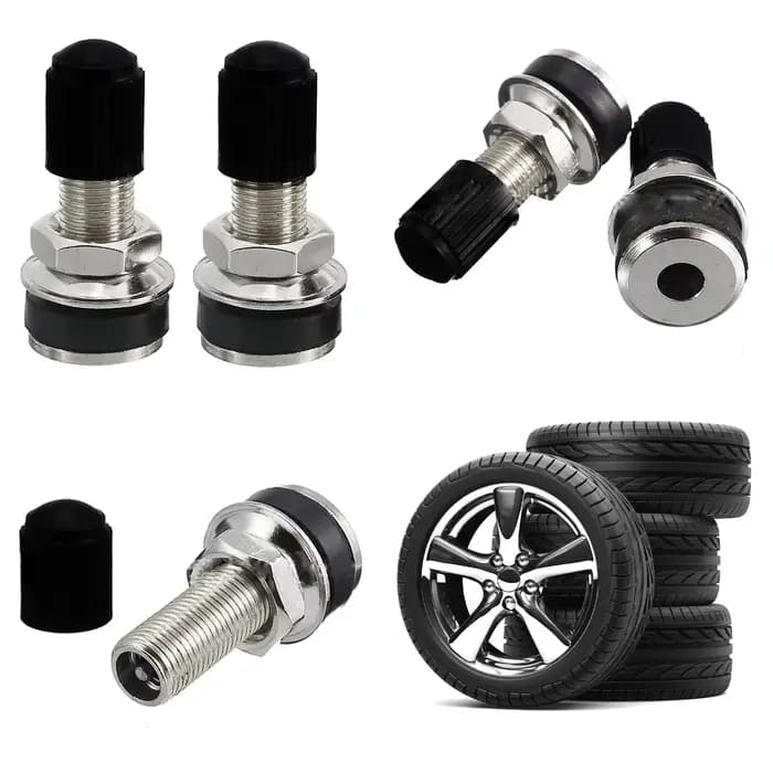 Valve de roue de moto 32mm, 2 pièces, pour moto, Scooter, vélo, Quad, Tubeless, Valve de pneu de montagne, capuchon anti-poussière, usage général