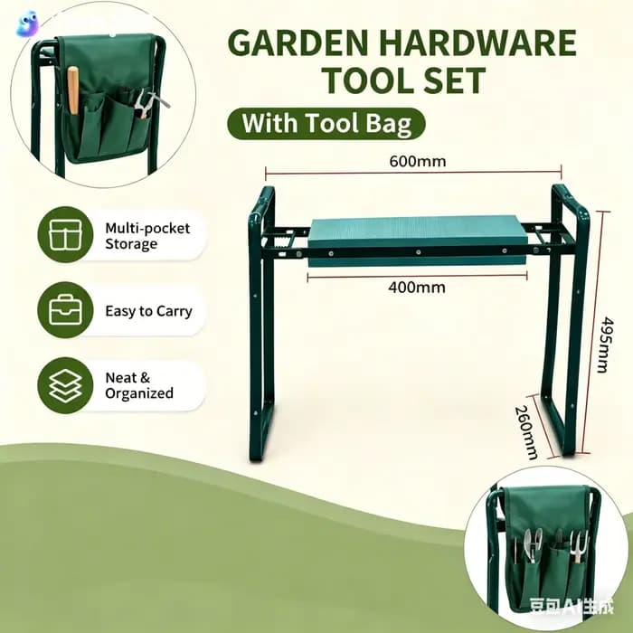 Tabouret de jardin en fer renforcé antirouille