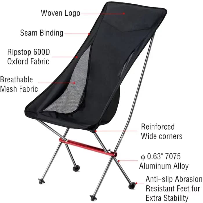 Widesea Camping pêche Chaise pliante touristique plage