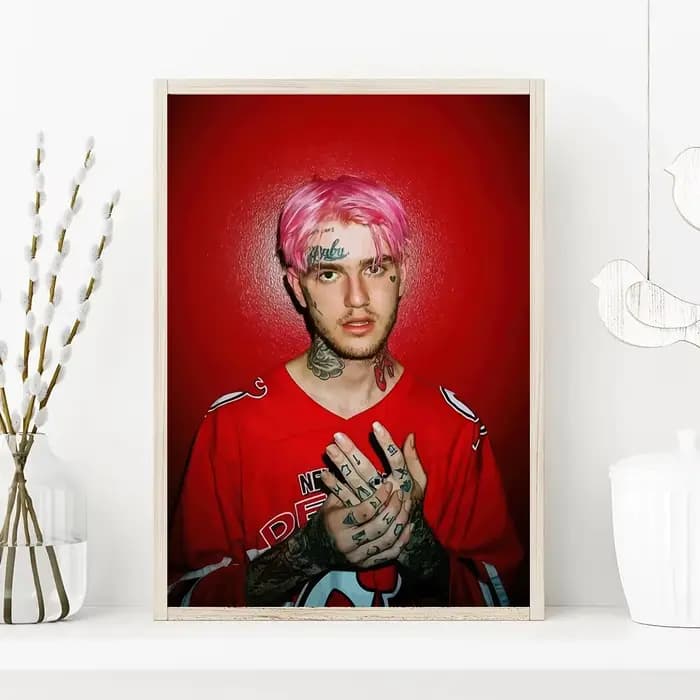 Affiches d'art de Portrait d'album de chanteur Pop Rap Lil Peep moderne, impression sur toile, peinture de décoration murale de maison, salon, chambre à coucher