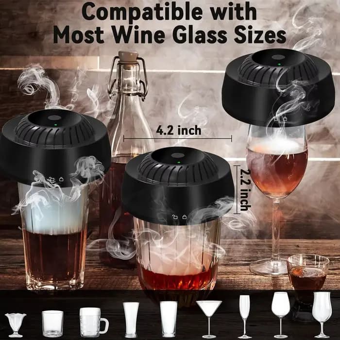 Kit de fumeur de whisky électrique avec 6 copeaux de bois