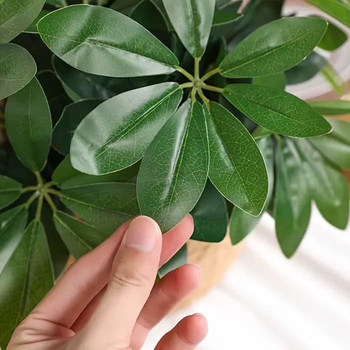 Plante artificielle | Feuilles artificielles avec tige, idéales pour la décoration du salon, de l'hôtel, de la fenêtre, du bureau, de la maison et de la chambre