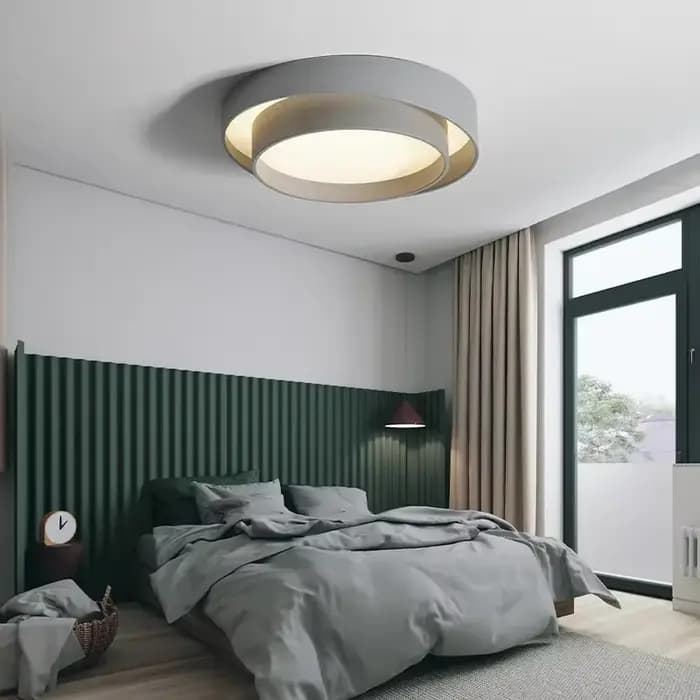 Chambre salon lampe Led plafonnier minimaliste moderne blanc noir gris intérieur luminaire maison hôtel Luminarie