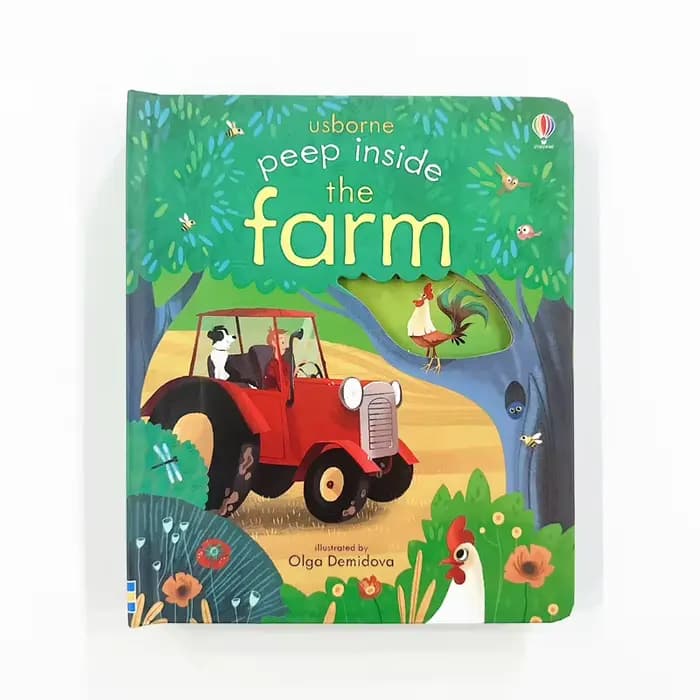 Peep Inside The Farm Lift-the-Flap Board Book : livre interactif pour enfants avec images d'animaux pour l'apprentissage précoce