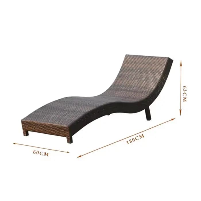 Rotin léger chaise pliante jardin plage piscine