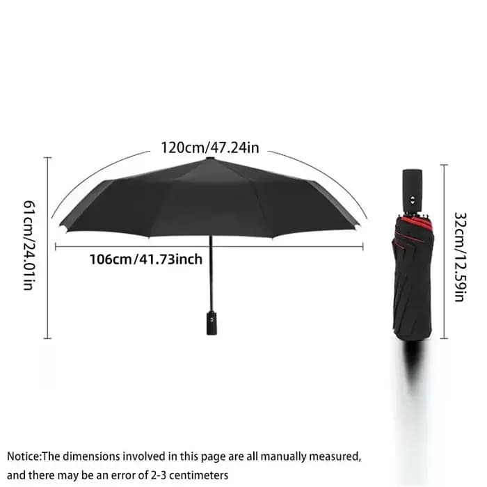 Parasol d'extérieur Double couche à 10 os