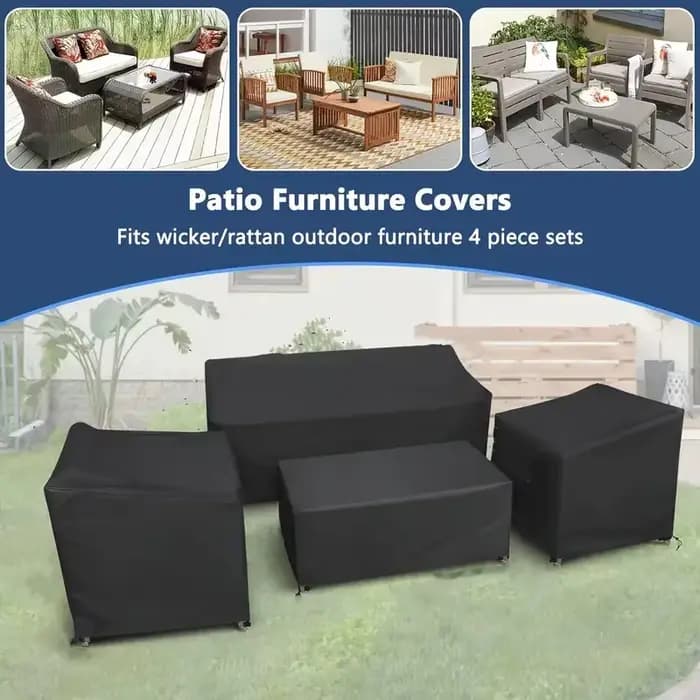 Ensemble de 4 housses de meubles de patio