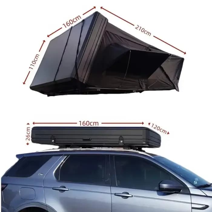 Tente de toit rigide pour voiture en aluminium/ABS, grande taille, installation rapide et facile, construction automatique, camping, 2025
