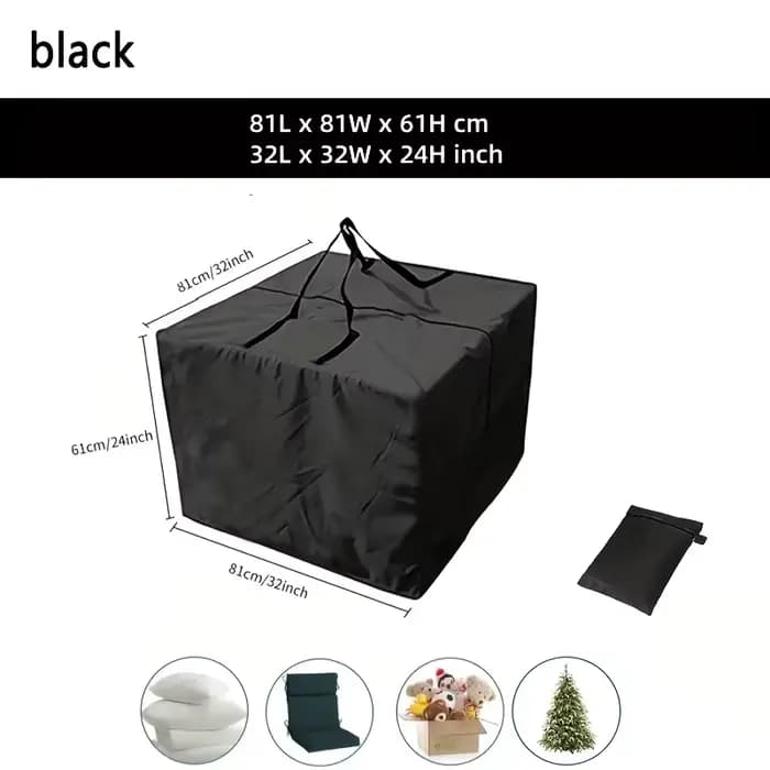 Sac de rangement pour coussins de patio extérieur