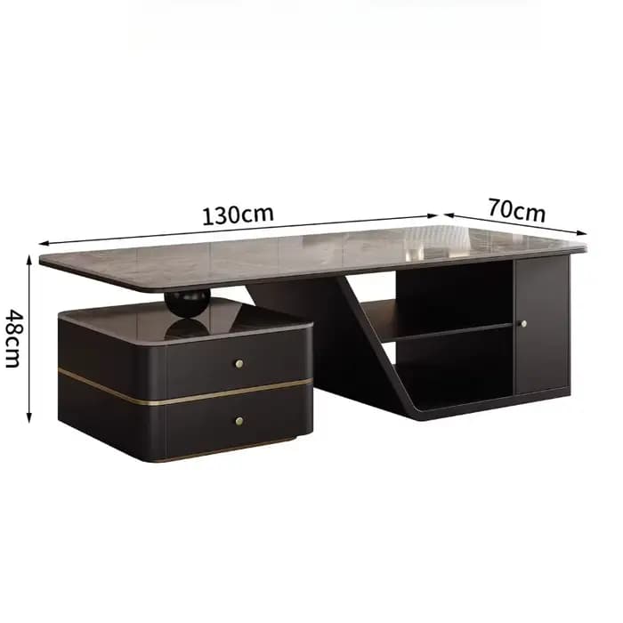 Table basse au design moderne avec rangement pour magazines