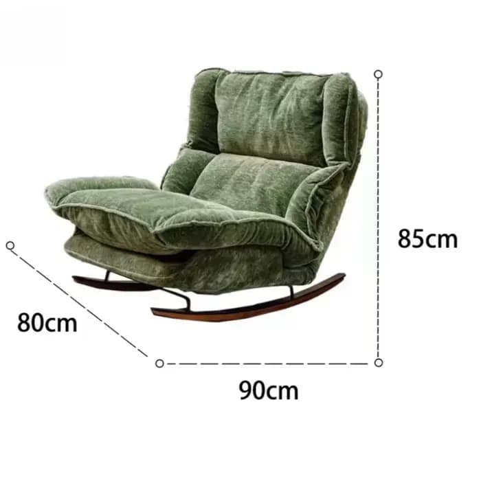 Chaise de balcon pliable verte relaxante pour adultes