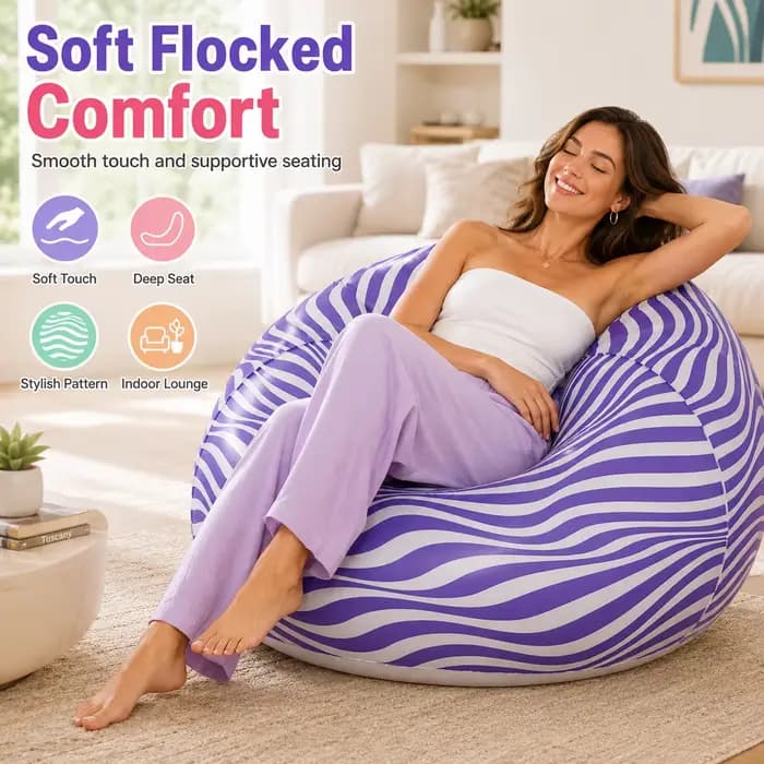 1PC Fauteuil gonflable type pouf