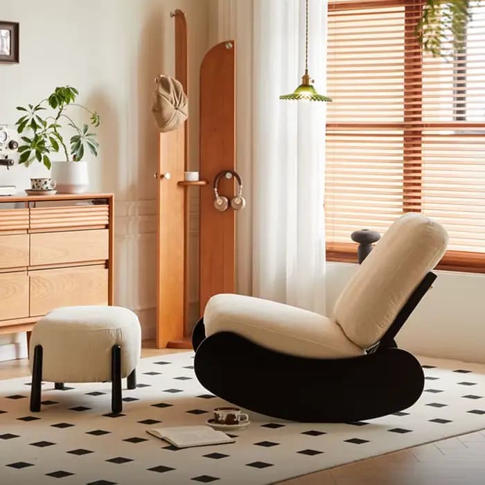 Kawaii nordique chaise à bascule balcon coussin méditation Relax