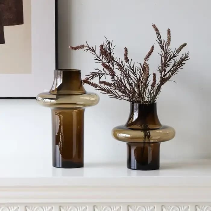 Vase décoratif de Style nordique, Vases d'intérieur de maison, bouteille de fleurs en verre minimaliste, Vases de salon pour fleurs centrales de Tables