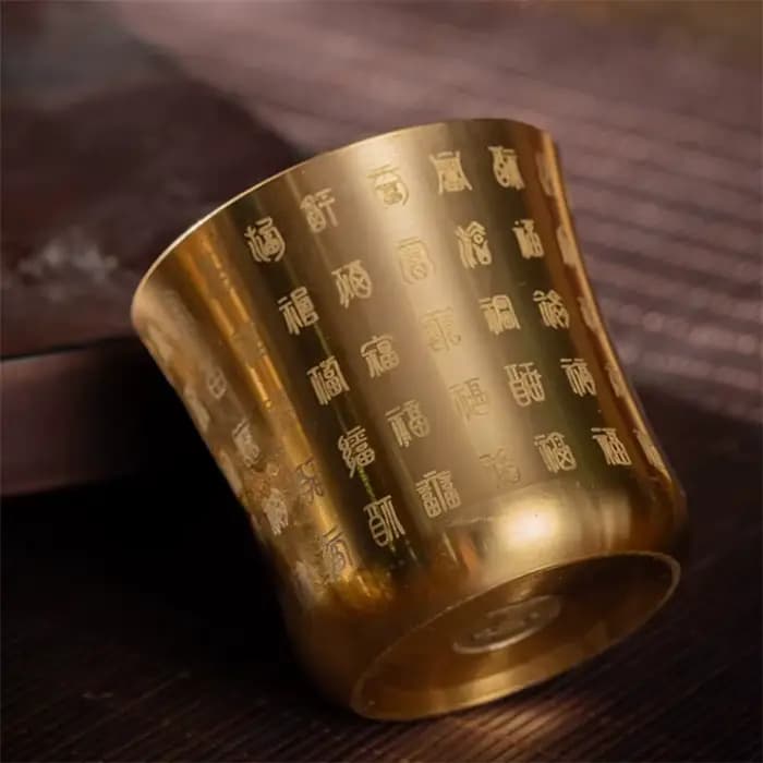 Tasse à thé en laiton pour la décoration de la maison et du bureau, verres de bar anciens de la Chine, tasses à thé de la prairie pour les clics