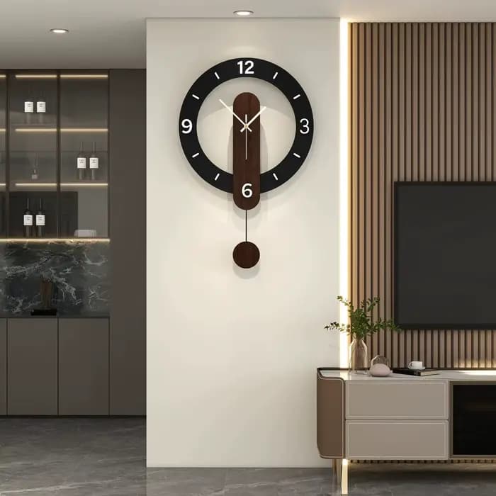 Horloge murale minimaliste moderne, salon, horloge créative haut de gamme suspendue au mur