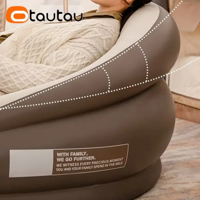 Canapé Gonflable d'Extérieur avec Repose-Pieds