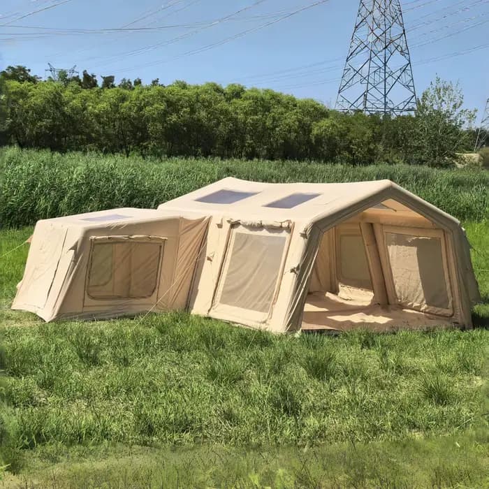 Tente gonflable amovible Penthouse Camping en plein air ménage voyage TC coton 18.16 mètres carrés grand espace