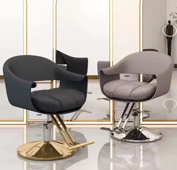 Chaise de coiffure moderne en cuir et acier de haute qualité, avec plusieurs Options de couleurs, meubles de Salon