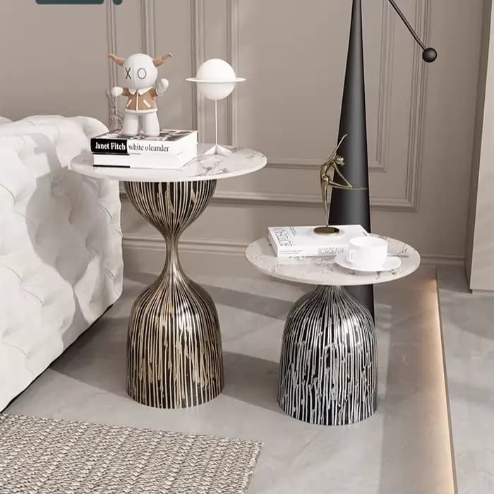Lumière de luxe moderne Simple maison salon dalle de roche Table canapé