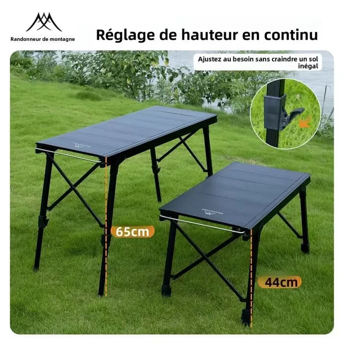 Table de camping pliante IGT, table de cuisson portable IGT pour l'extérieur, 3-5 tables, meubles de camping, table de jardin, table de pique-nique