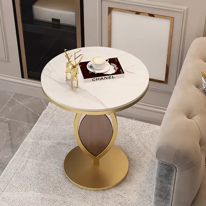Table d'appoint ronde créative