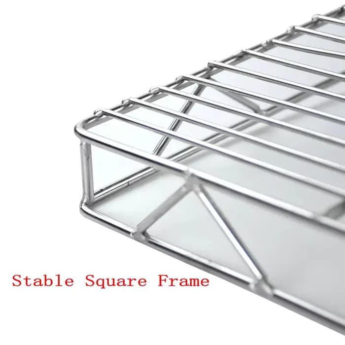 Grille de barbecue rectangulaire en acier inoxydable 304