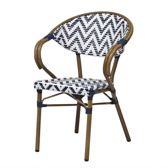 Maison cour extérieure chaise simple nordique avec dossiers accoudoirs jardin dossier