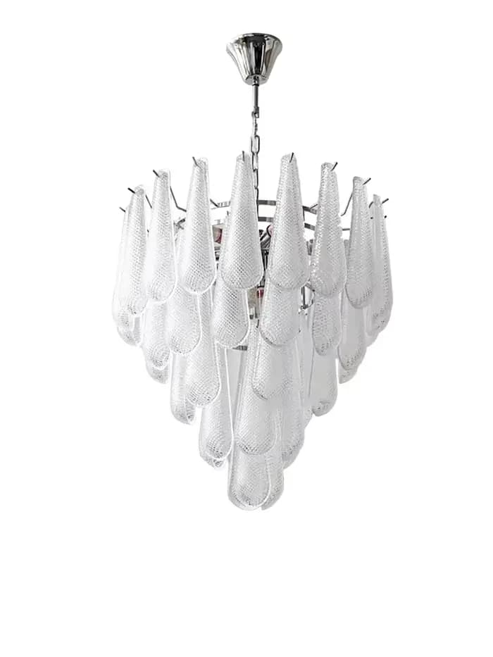Français luxe moderne maison déco feuille de verre colorisé lampes suspendues Suspension Luminaire Lampen pour salon