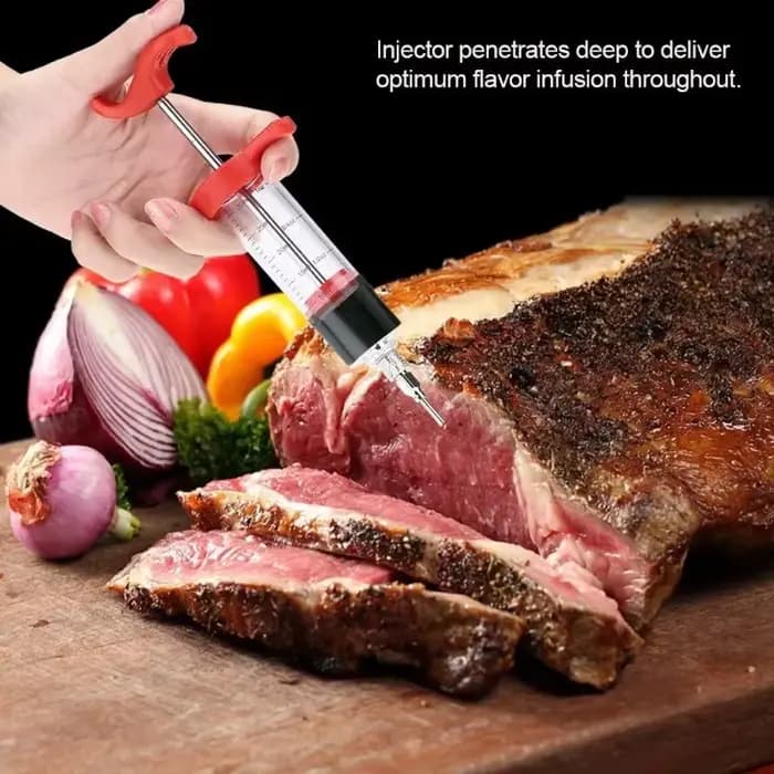 Kit de seringue d'injecteur de viande en acier inoxydable