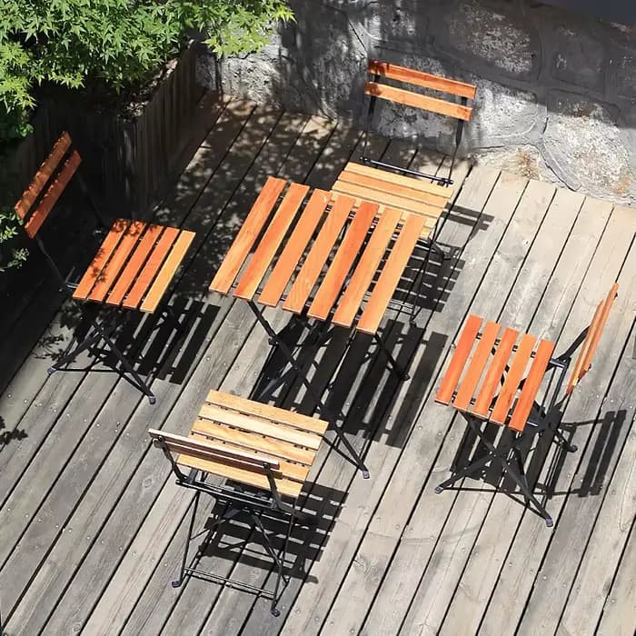 Tables basses pliantes en bois massif
