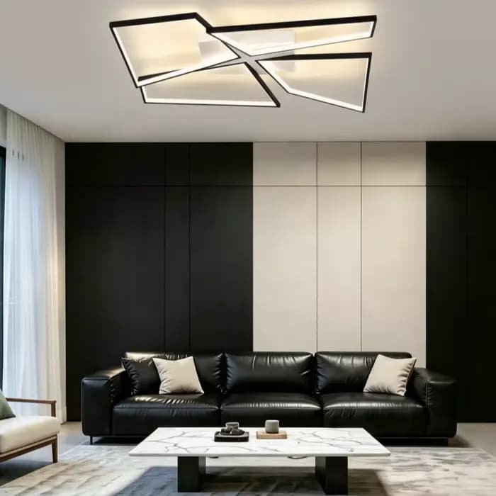 Plafonnier de salon italien minimaliste rectangulaire moderne, luminaire créatif luxueux haut de gamme pour la pièce