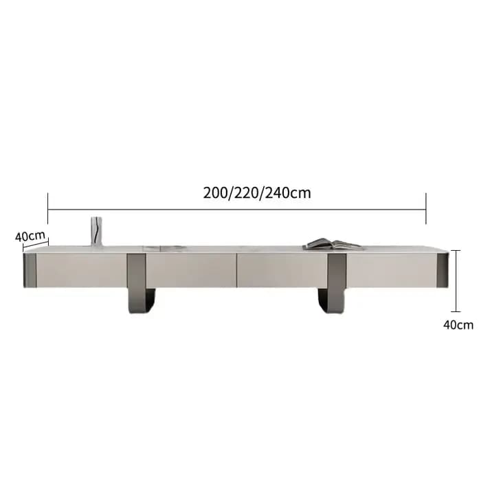 Petite table basse simple en acier inoxydable