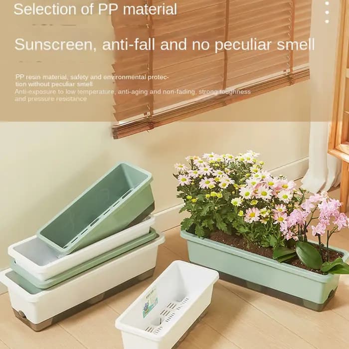 Jardinière auto-arrosante pour la culture de légumes d'intérieur et sur balcon