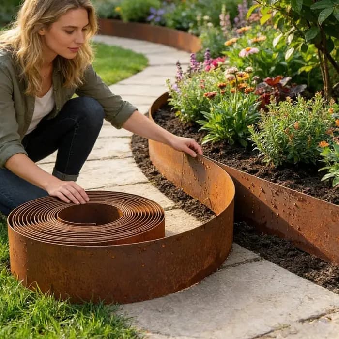 Bordure de jardin moderne en acier