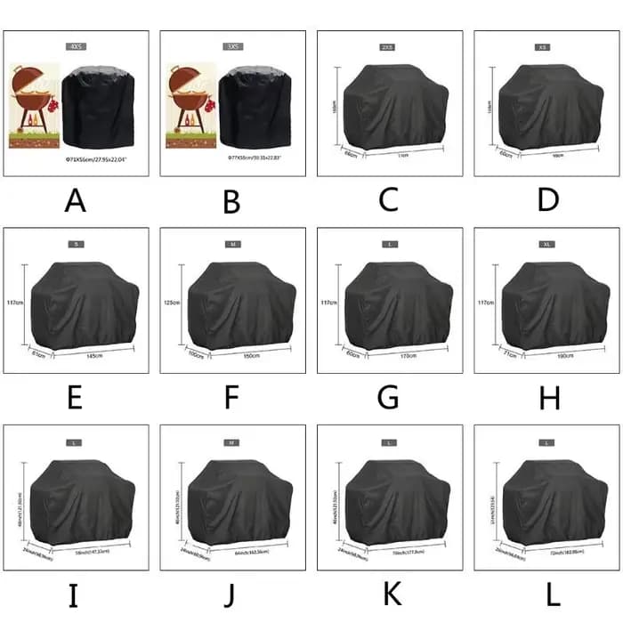 Outils d'extérieur couverture de gril de Barbecue imperméable robuste Patio extérieur Oxford