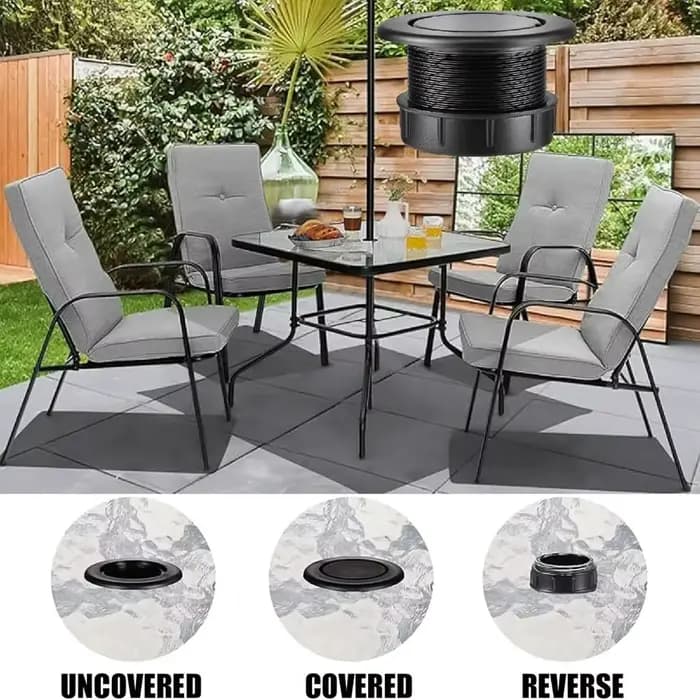 Bouchon d'insertion extra épais pour trou de parasol de table de patio