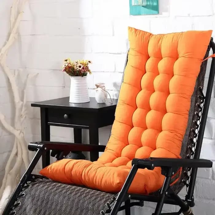 Chaise longue à bascule de jardin extérieur 110cm x 40cm