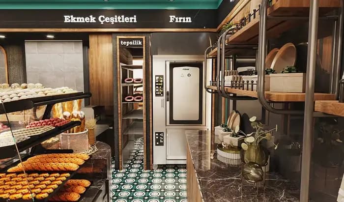 Conception de mobilier personnalisé pour café, comptoir sur mesure pour pâtisserie, étagère de présentation en bois pour café