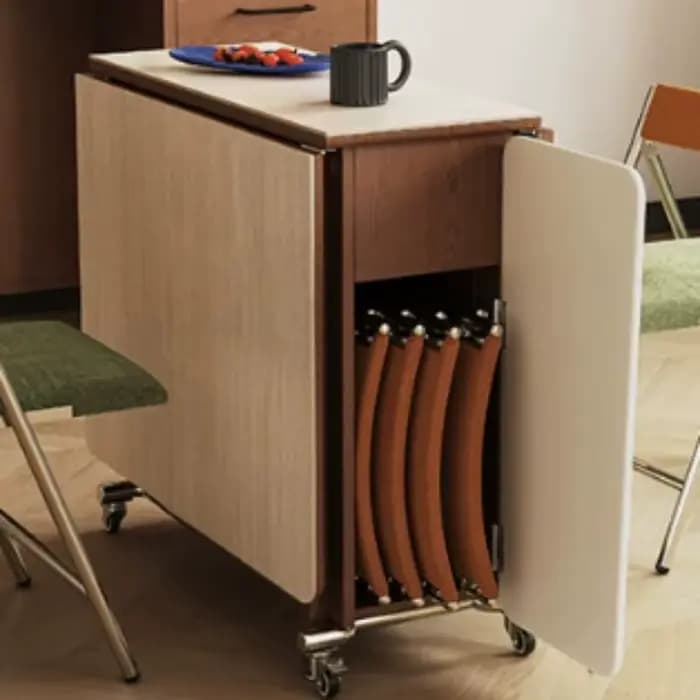 Table de salle à manger carrée compacte pour cuisine