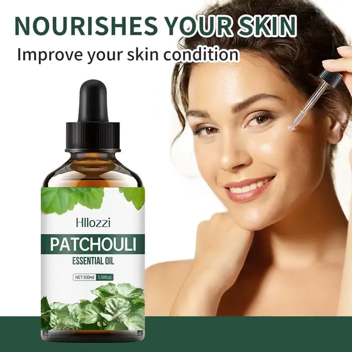 Huile essentielle de patchouli pour diffuseurs, huile essentielle hydratante, nourrissante, hydratante, de massage