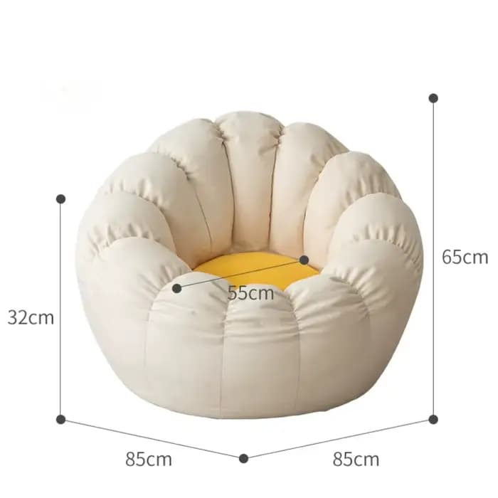 Canapé pouf avec remplissage doux minimaliste simple confortable mignon salon paresseux