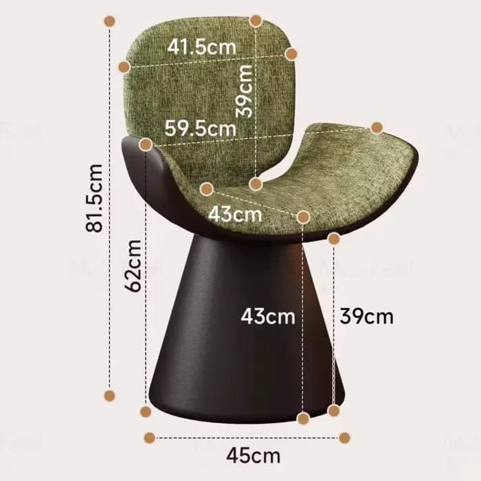 Chaises de salon minimalistes et confortables