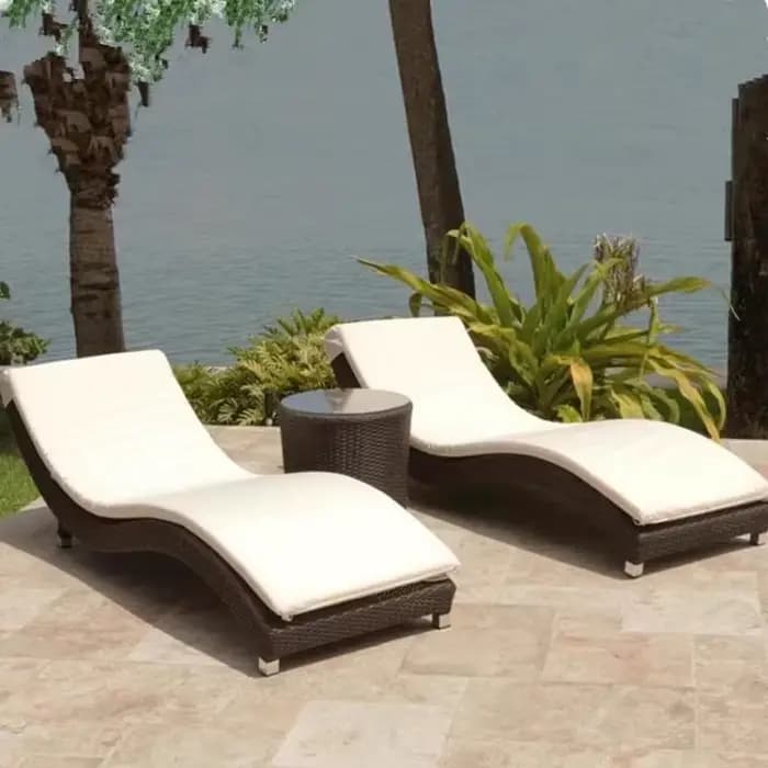 Rotin léger chaise pliante jardin plage piscine