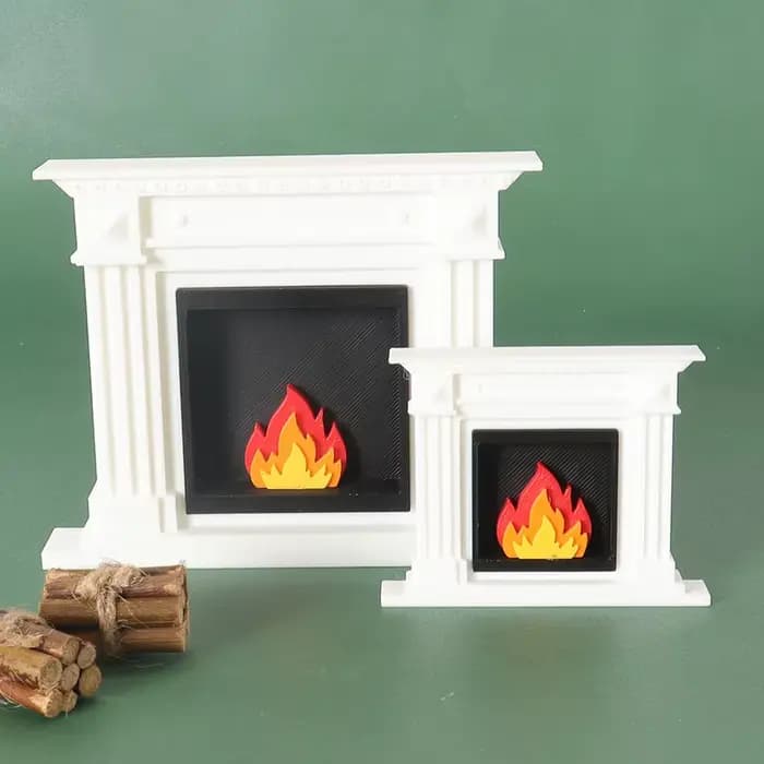 Chauffage Miniature pour maison de poupée, modèle de cheminée, Mini scène de noël, décoration, accessoires pour maison de poupée, 1/12