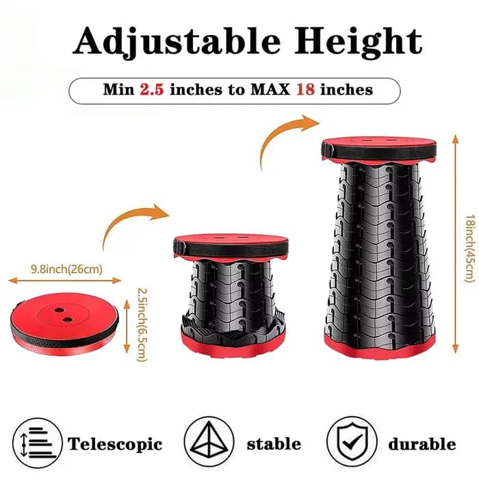 Tabouret rétractable pliant